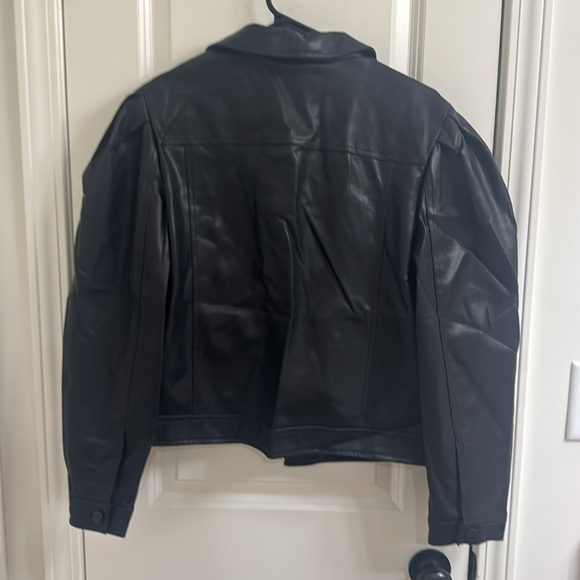 NWT women’s Express black faux leather jacket - Picture 3 of 3